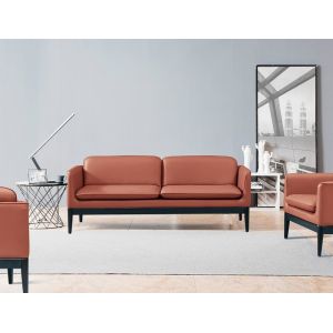 China Luxury Upholstered Half Leather Sofa Living Room Furniture Classic Design on sale