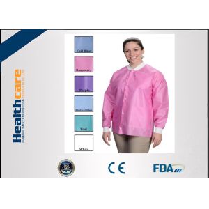 Quality OEM Sterile Disposable Visitor Coats With Buttons , Disposable Hospital Scrubs for sale