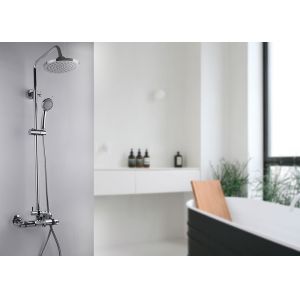 ROVATE Rainfall Top Sprayer Thermostatic Shower Set Dual Handle Design