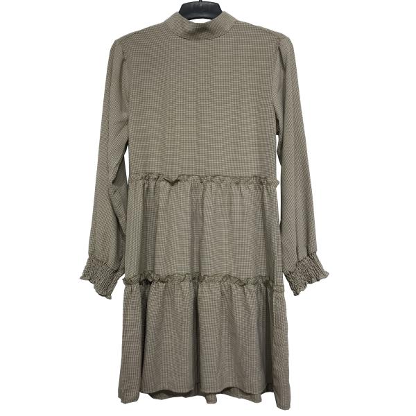 Buy Breathable Ladies  Plus Size Long Sleeve Long Dresses Cotton Fabric With Pleated Bottom at wholesale prices