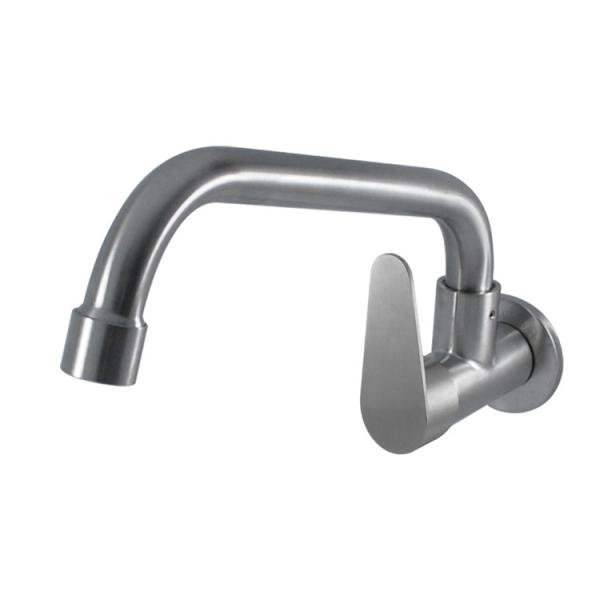 Buy Chrome Finish Stainless Steel Kitchen Faucet Mixer With Hot Cold Water And Diverter at wholesale prices