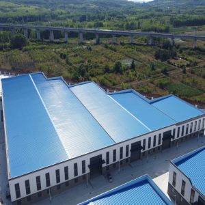 China Prefab Steel Structure Warehouse Building with Sandwich Panels on sale