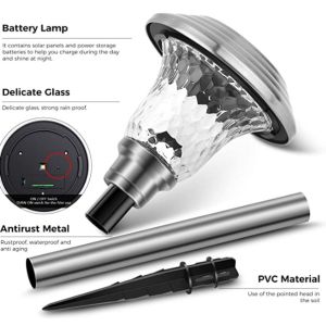 Modern 1.2V 16.5Inch Waterproof LED Solar Garden Lights