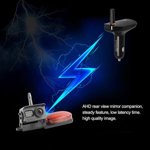 Night Vision Touch Mirror DVR Wireless Rear View Dash Cam AHD 1080P Receiver