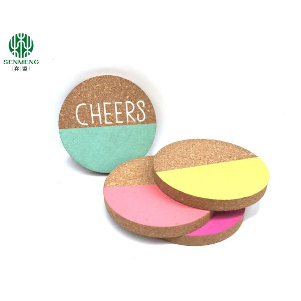 Buy Wholesale Custom Logo Eco Friendly Natural Round Cork Coaster at wholesale prices