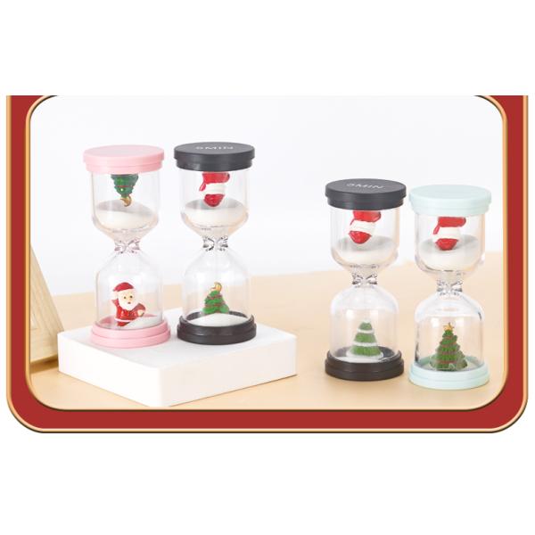 Plastic Hourglass Christmas Pink For Brushing
