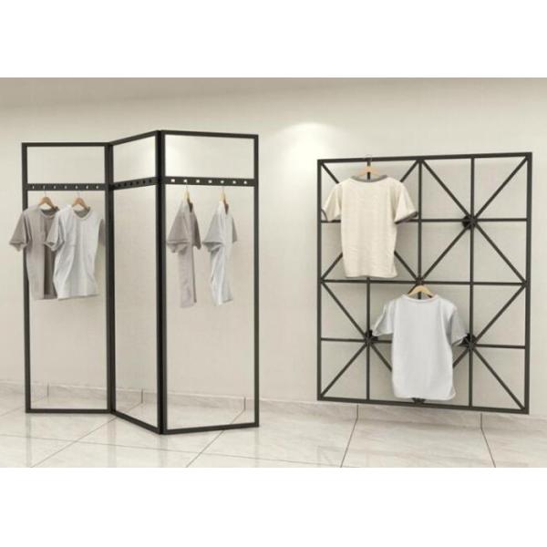 Buy Fashionable Style Clothing Display Rack / Metal Retail Clothes Display Stands at wholesale prices