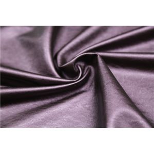 Shining Synthetic Leather Material , 0.4mm Leather Look Polyester Fabric