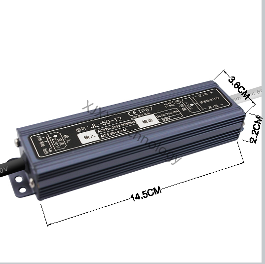 50W 12V 4.16A IP67 Waterproof LED Driver For Lighting Strips Wall Light