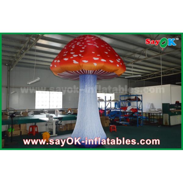 Oxford Cloth Giant Inflatable Mushroom Advertising Inflatables With Built - In Blower