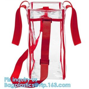 Reusable die cut handles promotional plastic bag, Promotional Items Transparent