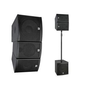 250W Conference Room Speaker Array Column system , Wireless Microphone Speaker