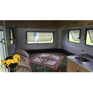 (Square Roof)2 Horse Angle Load Camping Horse Float