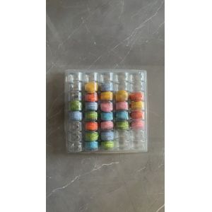 Macaron 40 Transparent Handmade Box Macaron Tray Packaging Chocolate Packaging