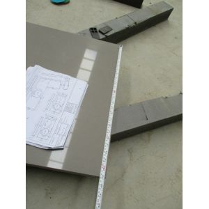 Quartz Stone Slab Countertop Solid Surface 30mm Thickness Gray Kitchen