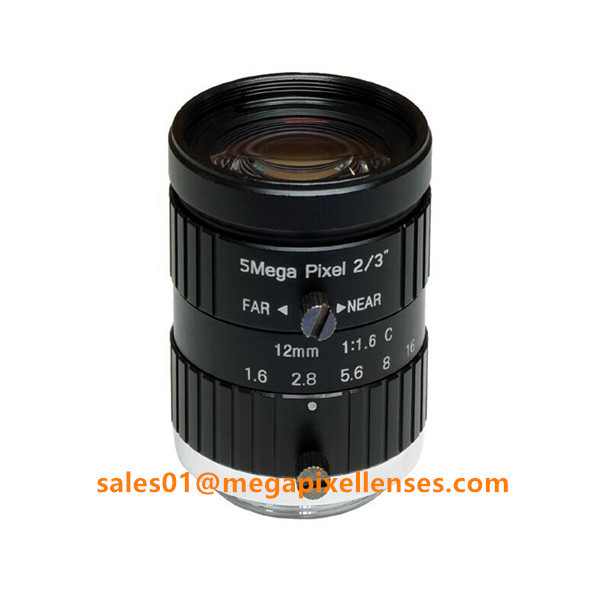Buy 2/3" 12mm F1.6 Megapixel Manual IRIS C Mount Industrial FA Lens, 12mm 5MP machine vision industrial Lens at wholesale prices