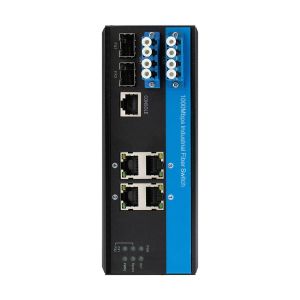 L2 Managed Industrial Switch with 2*2B Bypass Function SM LC Connector for