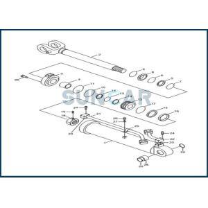31Y2-03180 31Y203180 Boom Cylinder Seal Repair Kit fits CNH 1221E
