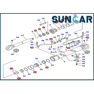 707-99-77300 7079977300 Boom Repair Seal Kit Hydraulic Cylinder Fits For Komatsu