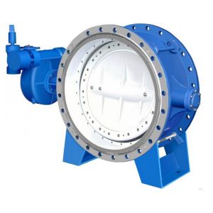 PN10 Cast Iron Eccentric Butterfly Valve , Double Offset Soft Seal Butterfly