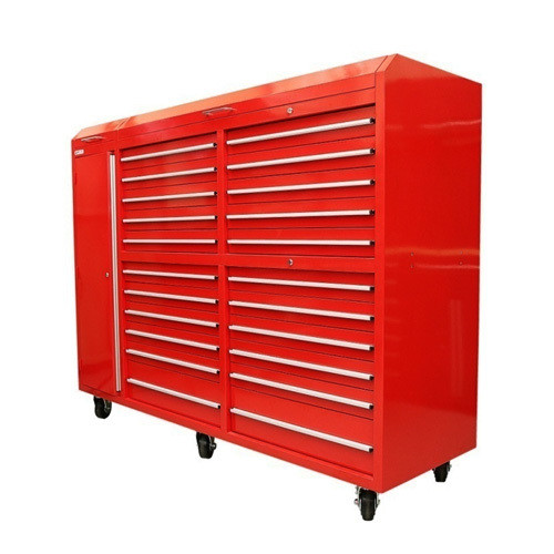 96" Garage Store Tool Cabinet on Wheels with Dividers Easy to Maneuver in Your