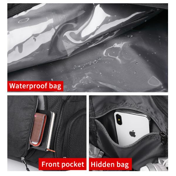 OEM Custom Logo Travel Duffel Backpack Garment Duffle Bag Multi Storey