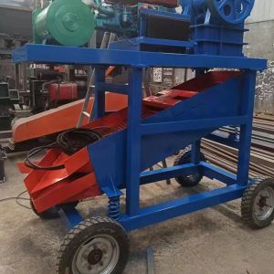 Diesel Jaw Crusher With Vibrating Screen Portable Stone Crushing