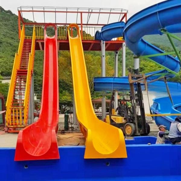 Buy Swimming Pool Speed Water Slides Fiberglass Environmental Friendly  at wholesale prices