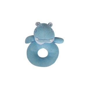 China Light Blue Newborn Plush Toys Hippo Shape Machine Washable 6 Inch Height 36G on sale