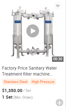 Stainless Steel Cartridge Filter Housing with 0.6Mpa Working Pressure and 0.2 μm Filtration Precision for Liquid Filtration