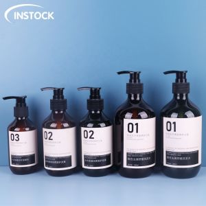 Clear Plastic Shampoo Bottles 300ml 500ml Empty Shower Gel Bottles