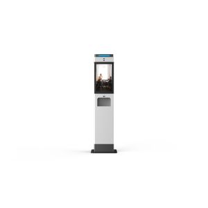 21 Inch Advertising Function Face Recognition Thermometer With 10L Dispenser