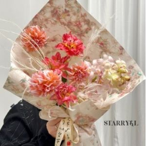 57*57cm Dunhuang Series Texture DIY Floral Flower Wrapping Paper for Unique Gift