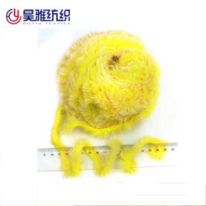 1/0.65NM 100% Polyester Skin Friendly Fur Yarn For Knitting Scarf And Blanket