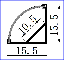 15.5 X 15.5mm LED Rigid Strip Light 80W Ceiling Strip Lights LED PXG-1616B PXG-1616CB