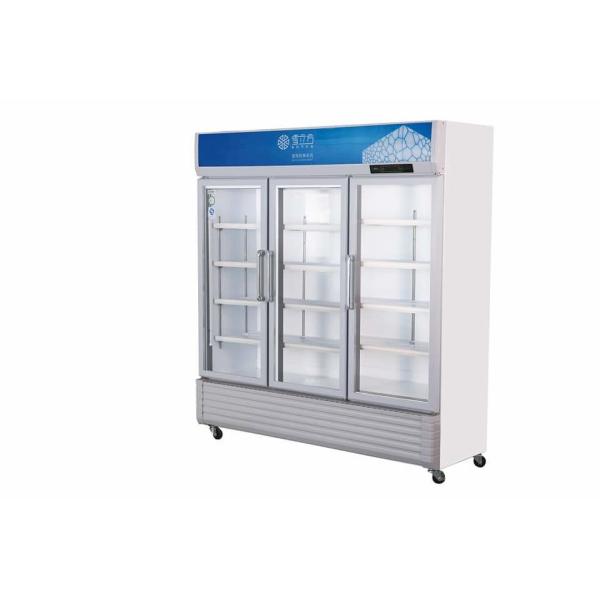Buy Blue Direct Cooled Beverage Display Cabinet Double Door Fresh Keeping Cabinet at wholesale prices