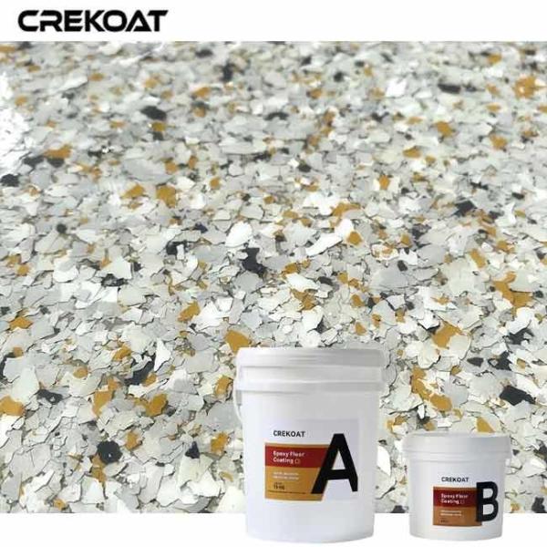 Buy Low Odor Polyaspartic Flake Floor Gloss Retention Maintains Glossy Finish Over Time at wholesale prices