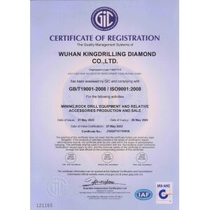 Wuhan Kingdrilling Diamond Co.,Ltd Certifications