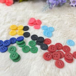 Fashion Buttons Custom DIY Luxury Colorful Round 4 holes Resin Buttons Polyester