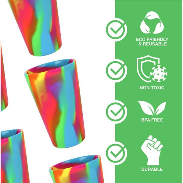 480ml 16 OZ BPA Free Silicone Durable Pint Beer Drinking Cup Ideal for Promotion Gift