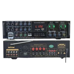 AV-6080BT 1000W 7-Channel Fixed Impedance Amplifier Home Car Metal Receivers USB