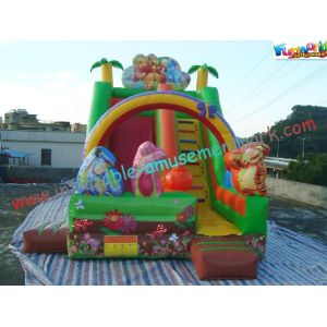 Childrens Cute Commercial Inflatable Slide , Small Inflatable Dry Slide Slip