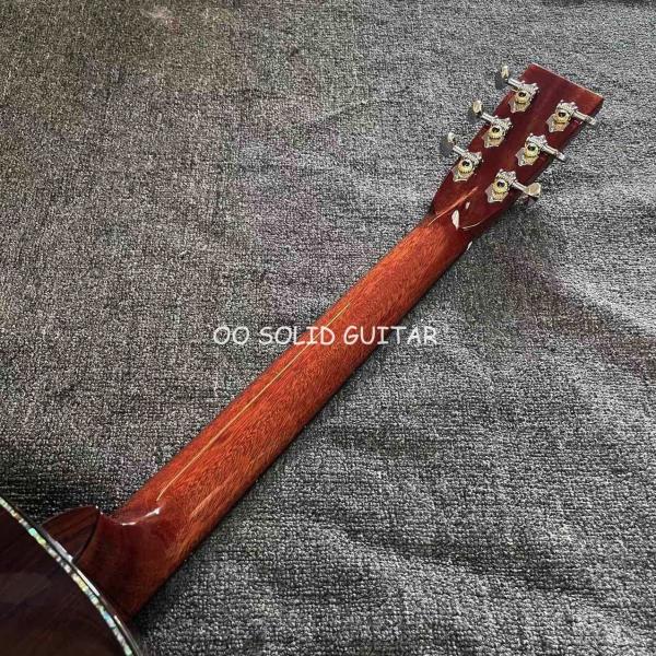 Classic Folk Parlor Acoustic Guitar Solid Indian Rosewood 38 Inch B/S OO Body in Sunburst Color