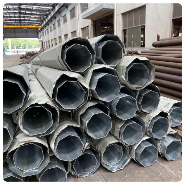 Buy 30-50FT Polygonal Hot Dip Galvanized Electrical Power Steel Pole at wholesale prices