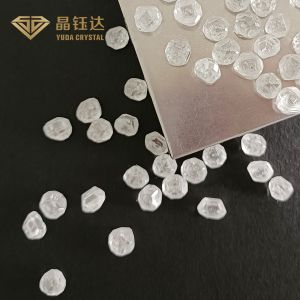 HPHT Uncut Man Made Diamonds VS Plus Clarity DEF Color Rectangular Shape