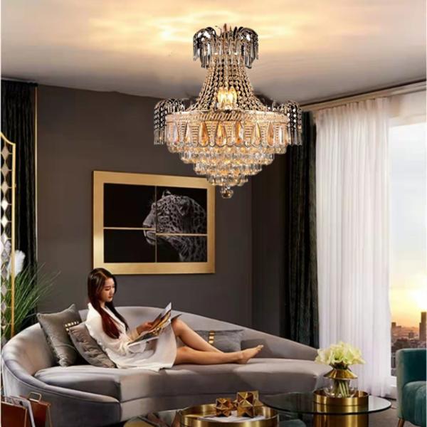 AC265v Crystal Hanging Pendant Lights Dia 400mm With 4 Heads