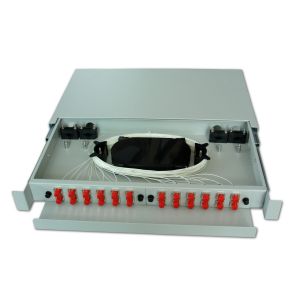 19" Rack Mounted 24 Cores Metal ODF 1U Slidable Patch Panel