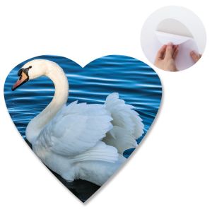 Heart - Shaped Adhesive 3D Lenticular Stickers With Sea Animal Design