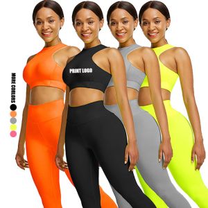 Women's Seamless Sports Leggings Set with High Waist Fabric 78% polyester 22%