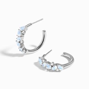 Vintage S925 Rose Gold Plated White Zircon Jewelry Wholesale Moonstone Jewelry Fine Design Factory Earring